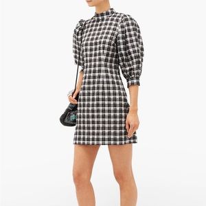 Ganni Check Mini Dress